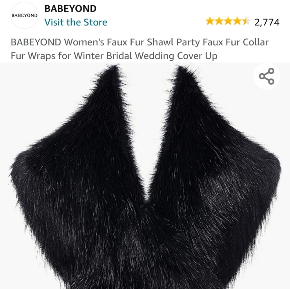 Women's Faux Fur Shawl